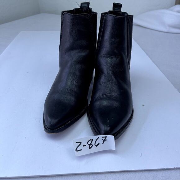 ALDO Boots Women's Size 8.5 Black Leather Chelsea Ankle Pointed Toe Western - Picture 14 of 15